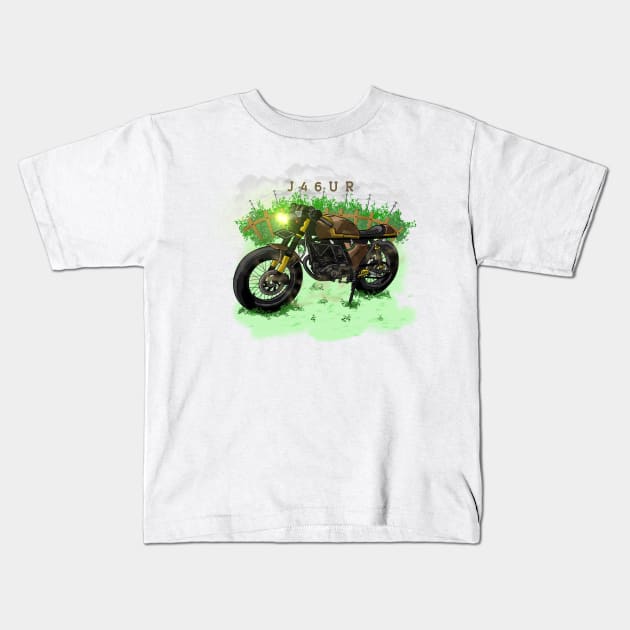 J46UR Motorcycle Kids T-Shirt by CoretanVector